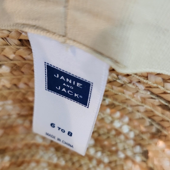 100% Natural Straw Sun Hat By Janie and Jack One Size - Picture 4 of 7